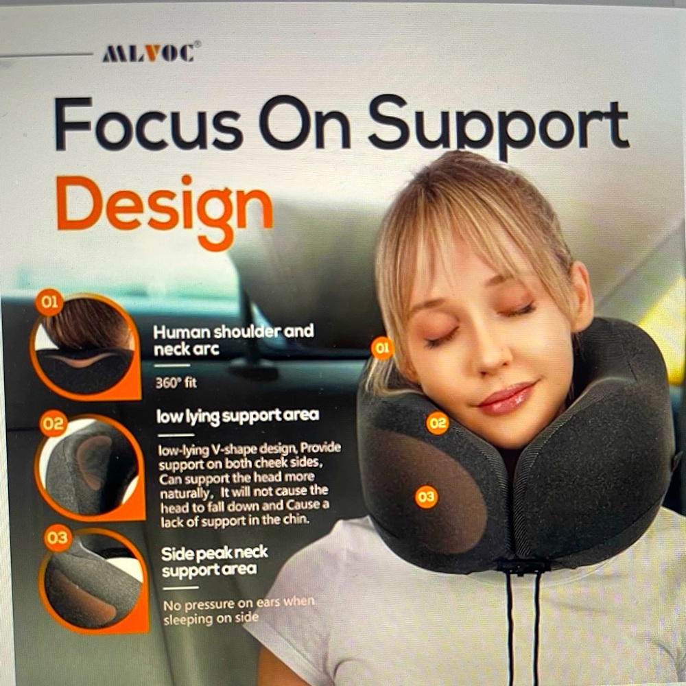 MLVOC Luxury Travel Neck Support Pillow